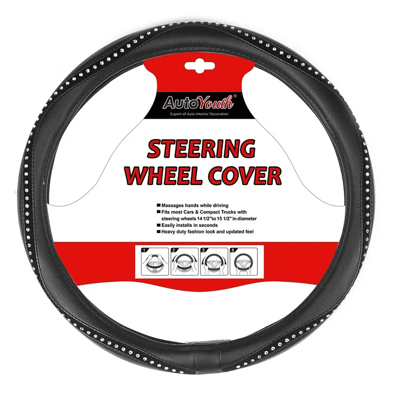 Чехол на руль Натуральная Кожа Диаметр 37 38 см AY10006|fashion steering wheel cover|steering coversteering cover