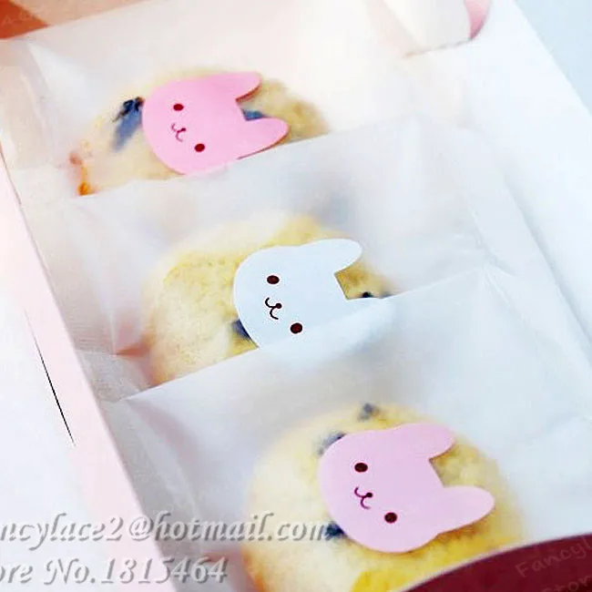 90pcs Rabbit Seal DIY Window Glass Stickers Baking Sticker HandMade Package Paper Tags Labels Stationery Decoration | Дом и сад
