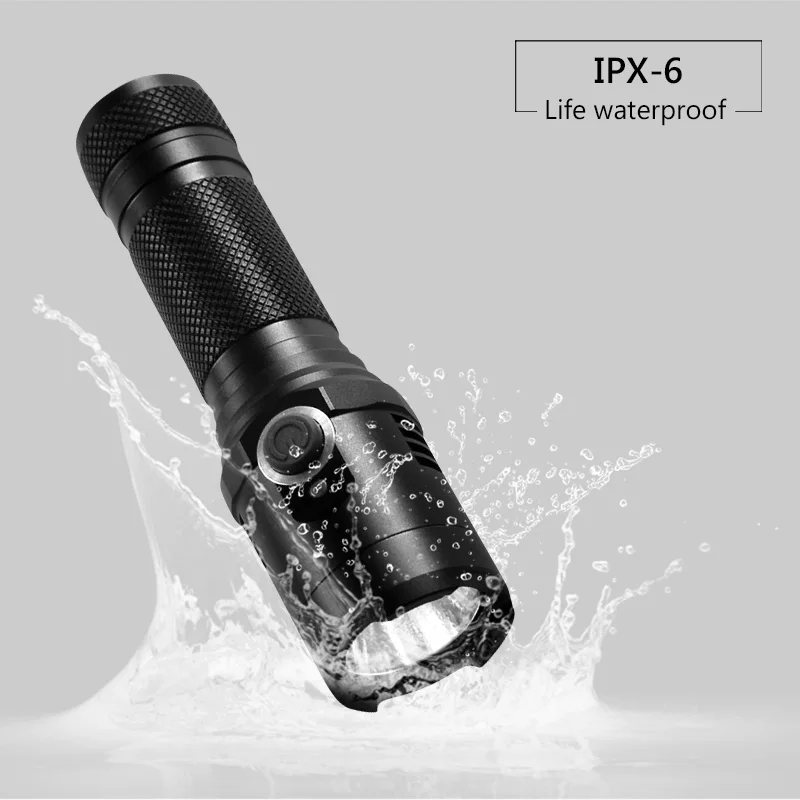 Светодиодный фонарик с магнитами USB 18650 CREE xm l2 linternas водонепроницаемый фонарь для