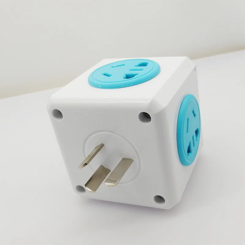 Universal standard cube socket 110-250V 10A 4 sockets with 2 USB ports 5V 2A adapter 2500W household | Обустройство дома