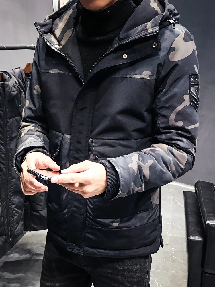 Камуфляжная зимняя куртка мужская Толстая теплая Мужская s Зимняя парка тонкая