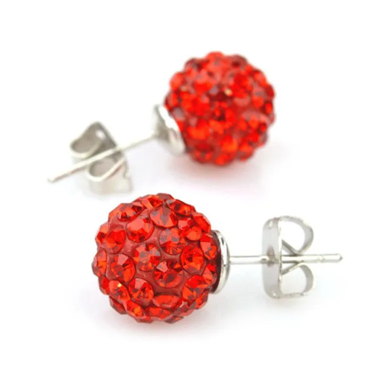 Серьги Brincos Earing интернет-магазины Индия Aros Pendientes Mujer для женщин Brinco Perlas Кристальные серьги-гвоздики Oorbellen - Окраска металла: shuijin hong 5