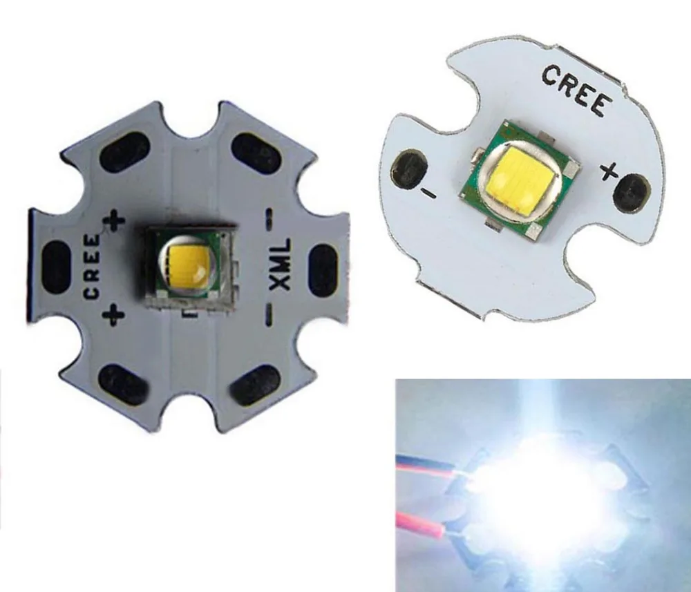 1 шт. оригинальный CREE 10 Вт XM L L2 / T6 светодиодный фонарик часть белый 6500K теплый 3000k с