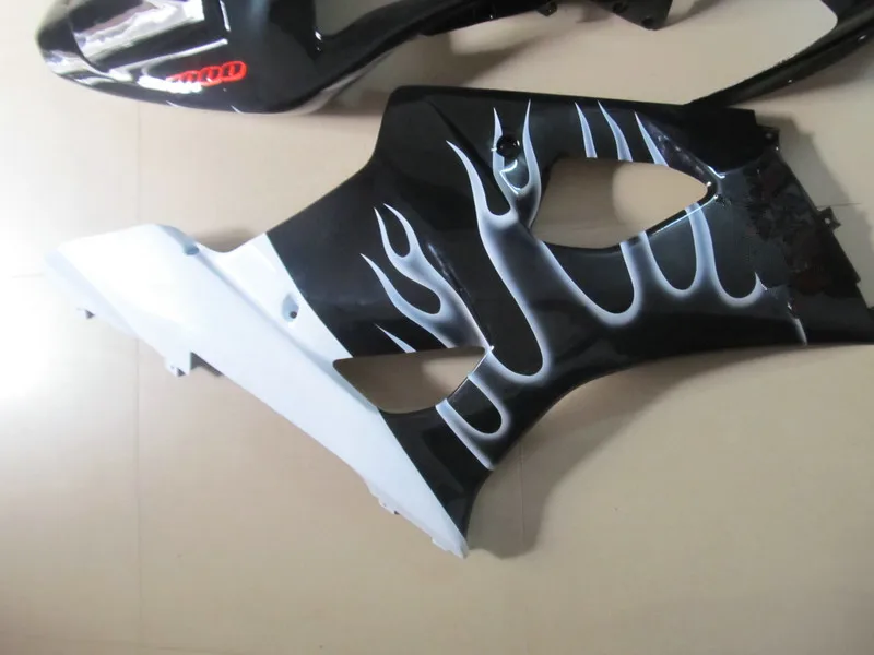 Injection mold Fairing kit for GSXR1000 K3 03 04 GSXR 1000 2003 2004 ABS White flames black Fairings set+gifts SK26 | Автомобили и