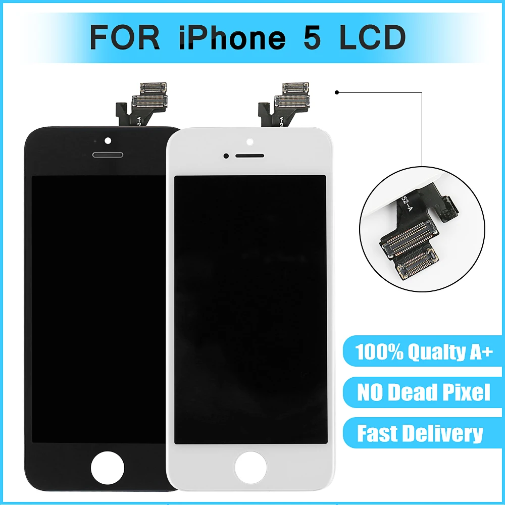 100% тестирование AAA Фирменная Новинка Сенсорный экран и дигитайзер для iPhone 5 LCD