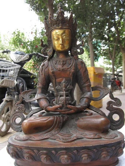 

xd 001965 China Tibet Buddhism Bronze Vajradhara Vajrasattva Guan Yin God Buddha Statue
