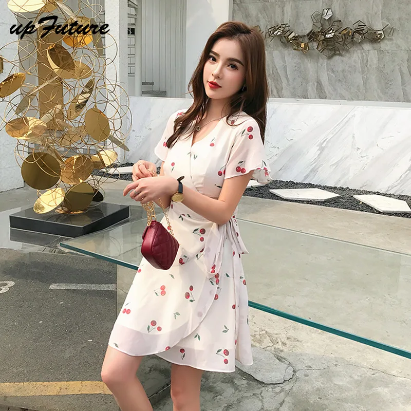 Женское шифоновое платье повседневное облегающее А силуэта с коротким рукавом и