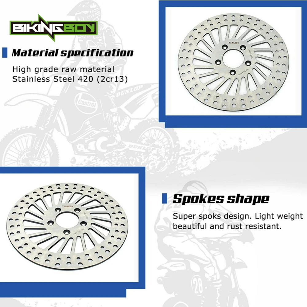 Передние тормозные диски роторы + колодки для HARLEY Sportster 883 1200 XL R S 00-03 Touring 1450 FLHTCUI FLHX