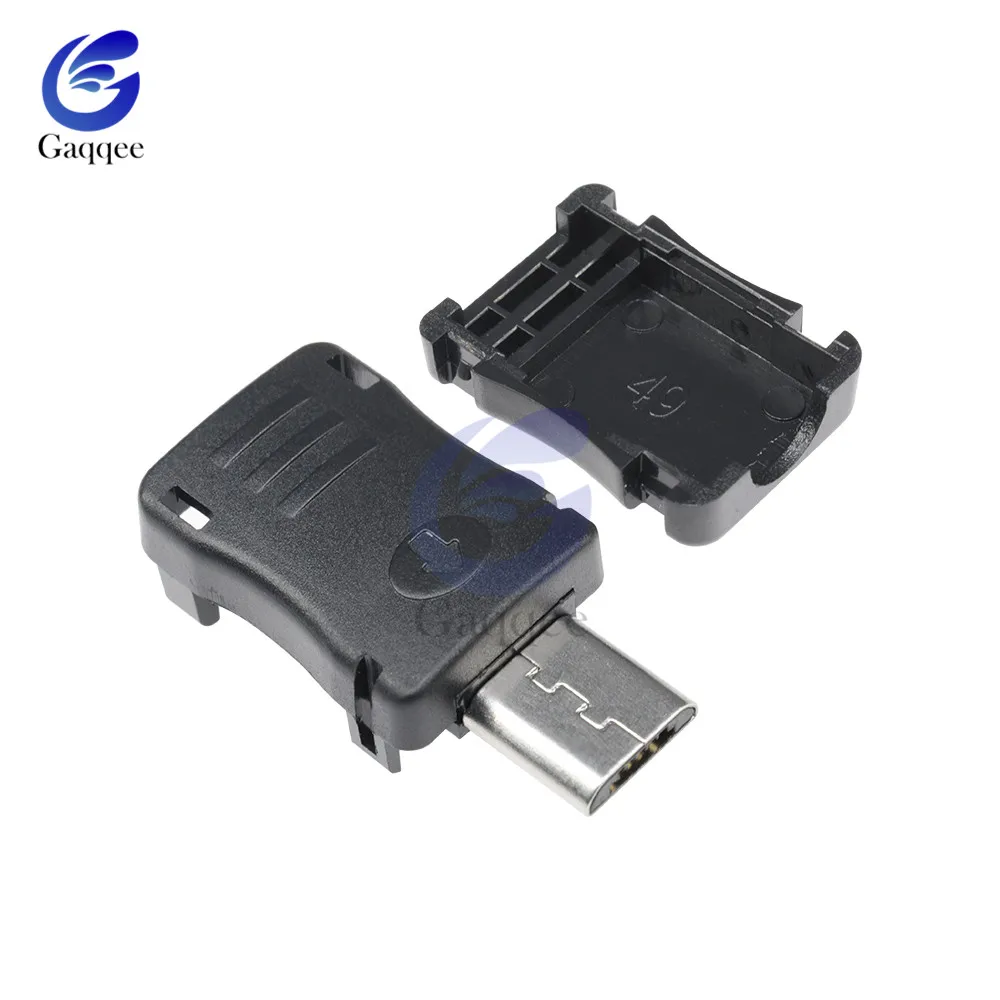 10 шт./партия USB Мужской 5 Pin с оболочкой пластиковый корпус Micro USB разъем хвост телефонный разъем Sockect терминалы DIY