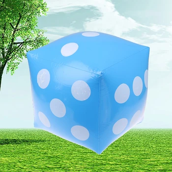 35cm Inflatable Multi Color Blow-Up Cube  Dice Toy Stage Prop Group Game Tool Casino Poker Party Decorations Pool Beach Toy 6