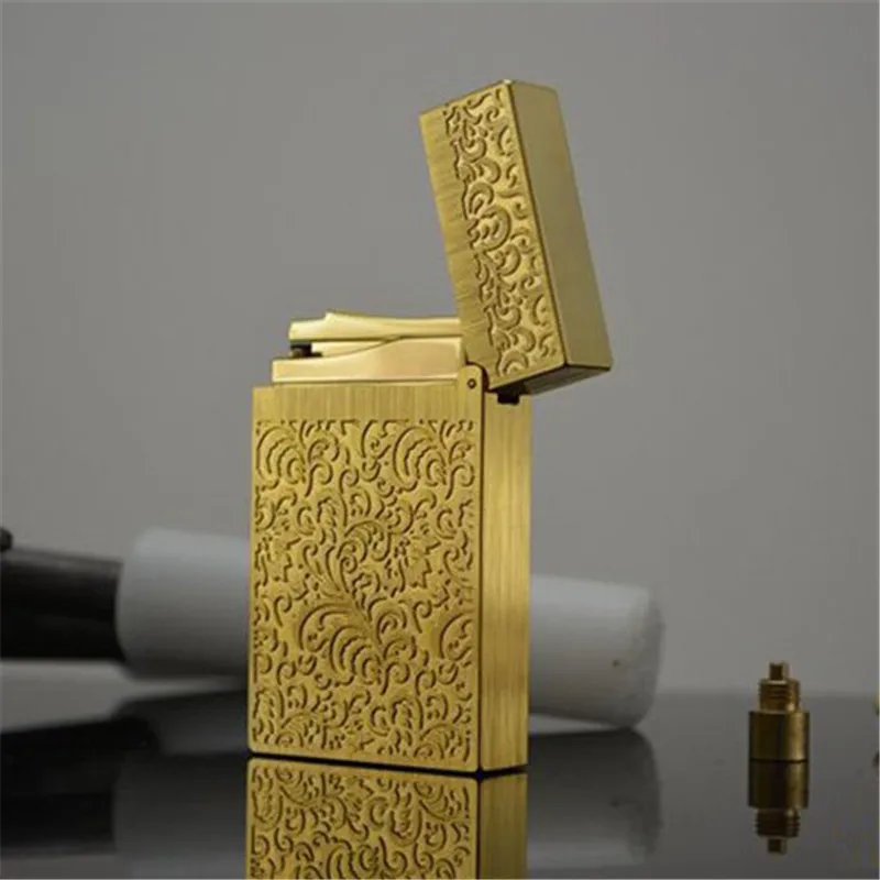 Лидер продаж 2020 газовая зажигалка роскошная Ретро Зажигалка с цветочным узором