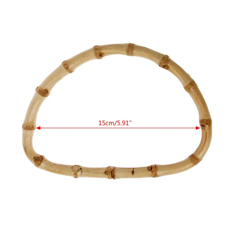 

Handle for Handbag DIY Tote Purse Frame D shape Bamboo Making Bag Handle