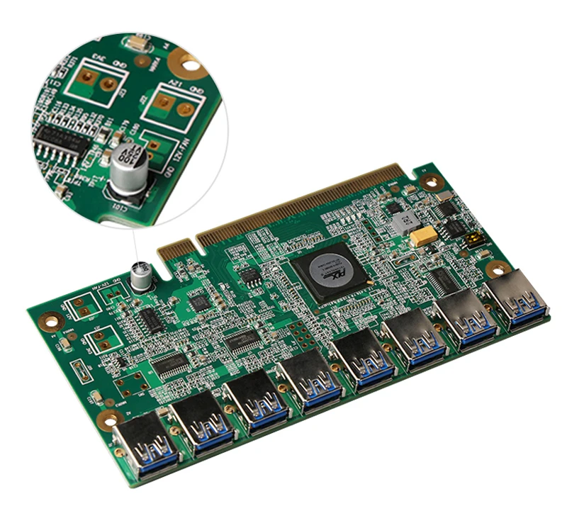 aad in card PCIe 1-8 PCI express 16X Слоты Riser Card PCI-E 1X внешний 8 PCI-e слот адаптер PCIe порт мультипликатор карты