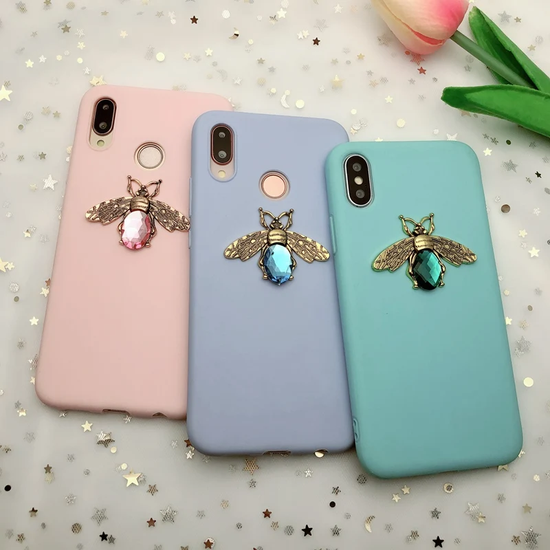 Чехол с 3d-изображением пчелы для iPhone 11 Pro X XR XS MAX мягкий матовый Силиконовый чехол