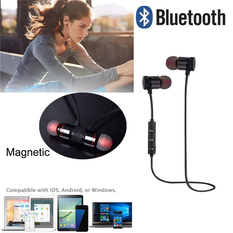 Устойчивое Bluetooth наушники со светодиодными огнями 4 1 Беспроводной спортивные для