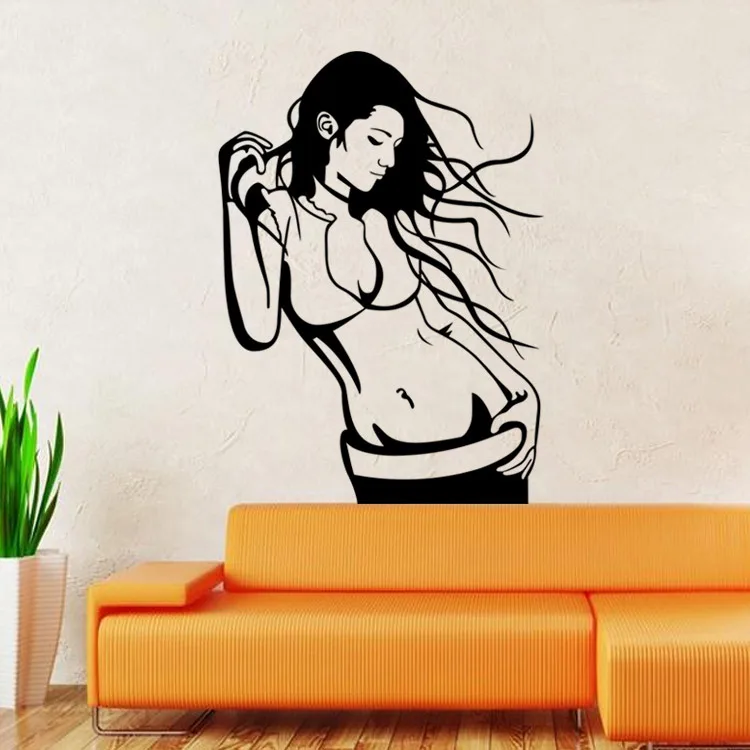 Бесплатная доставка diy виниловые обои новая фигура красивая девушка Наклейка на
