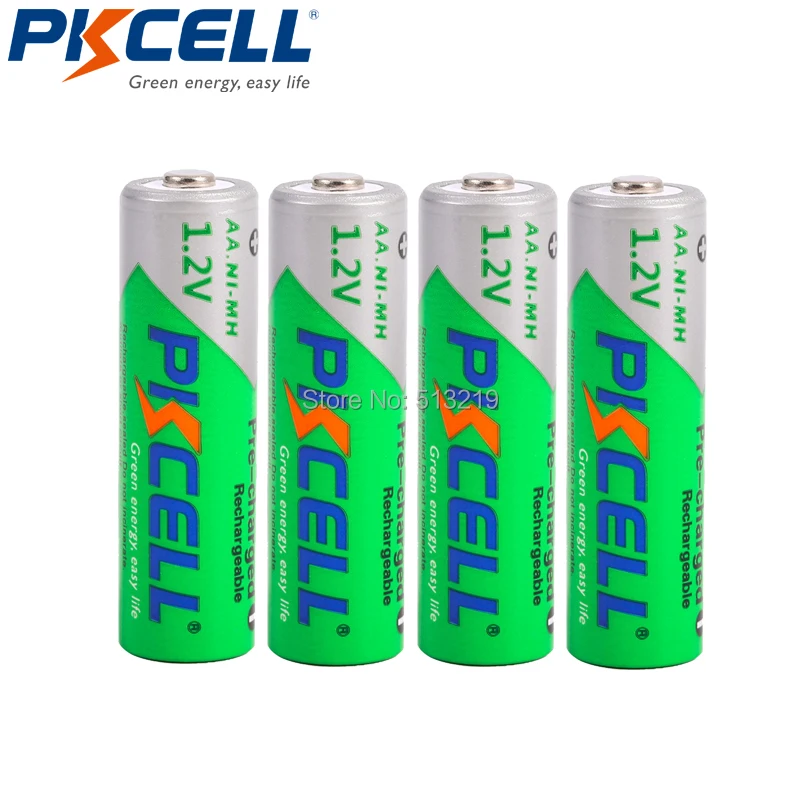 8 шт./2 карты PKCELL 1 2 V 2200MAH aa Аккумуляторная батарея Ni MH 2A аккумуляторная с низким
