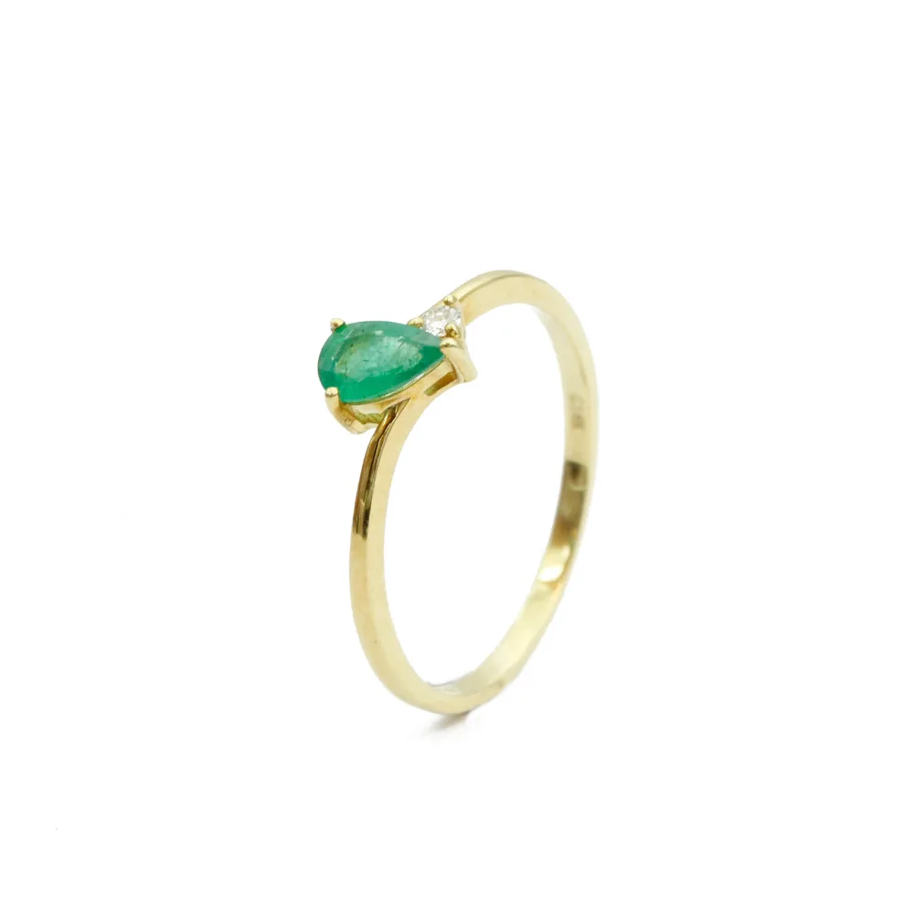 LASAMERO перламутровый 0.28ct натуральный Изумрудный драгоценный камень в форме капли