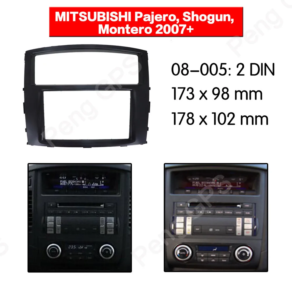 Автомобильный радиоприемник 08-005 2 DIN панель для MITSUBISHI Pajero Shogun Montero 2007 + стерео