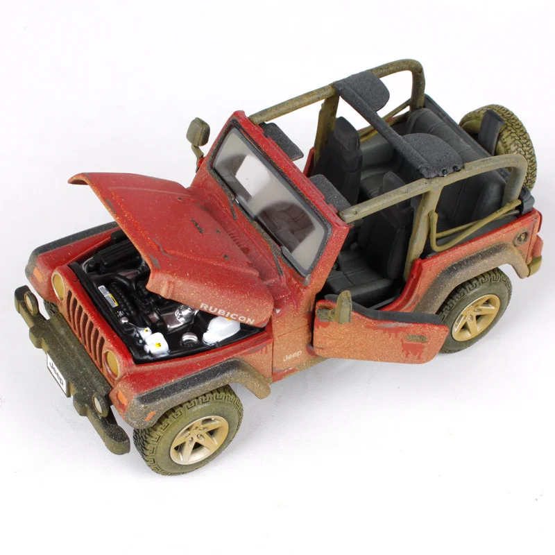 Maisto 1:27 jeep wrangler rubicon красная модель пикапа большой автомобиль с эмуляцией литой