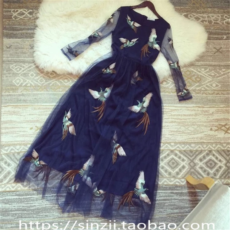 Высококачественная Европейская Тяжелая кружевная ткань сетка марля птицы