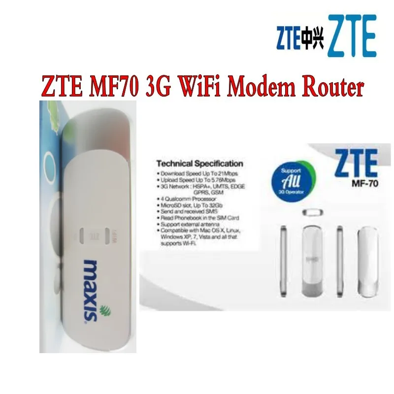 Мобильная точка доступа ZTE MF70 + 10 устройств с антенной|mobile hotspot|mini 3gzte mf70 |