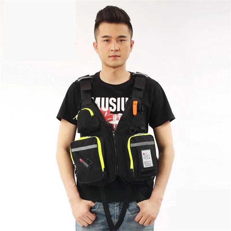 Камуфляжный спасательный жилет из пенопласта для взрослых со свистком плавания