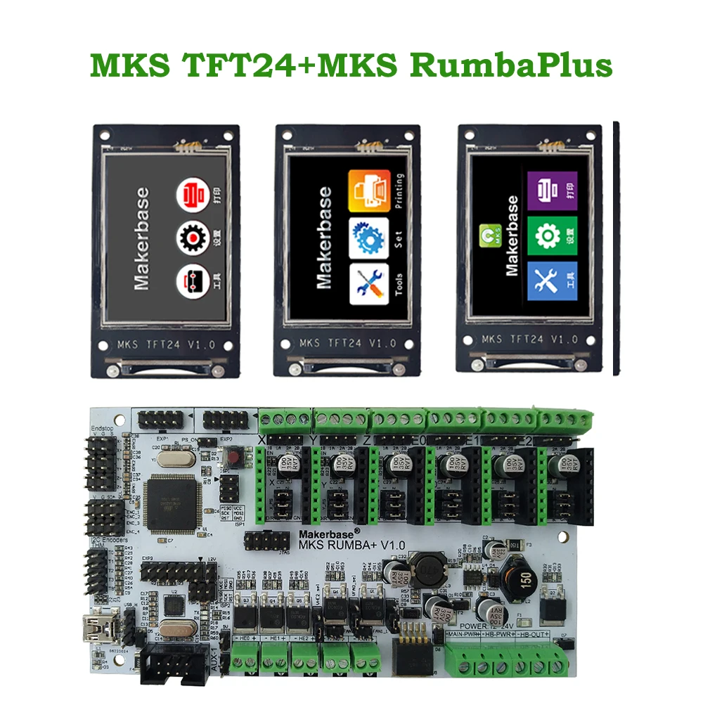 Материнская плата для 3D принтера MKS Rumba + TFT24 дисплей 2 4 дюймов сенсорный экран ЖК