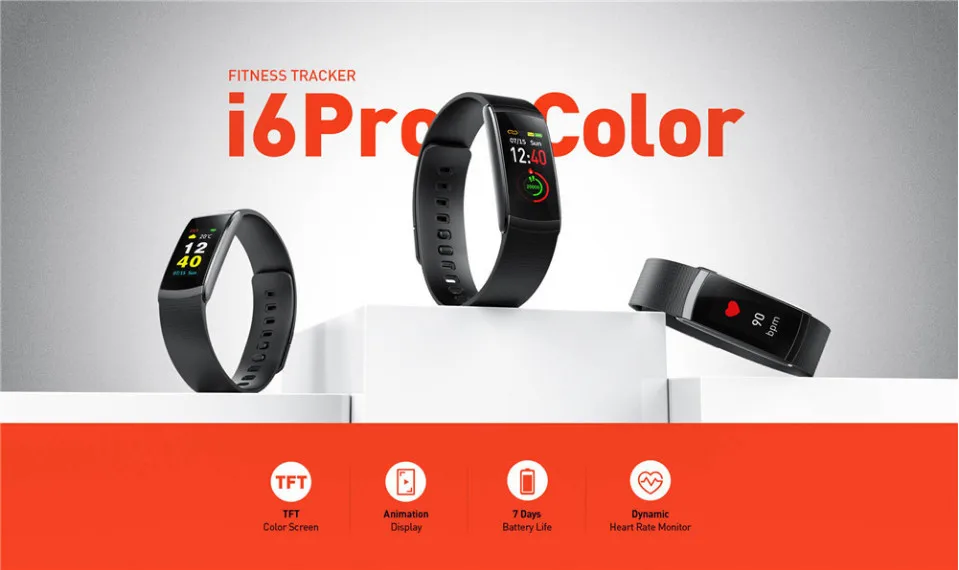 IWOWN i6PROC фитнес-трекер Bluetooth монитор сердечного ритма шагомер IP67 водонепроницаемый смарт-браслет умный браслет