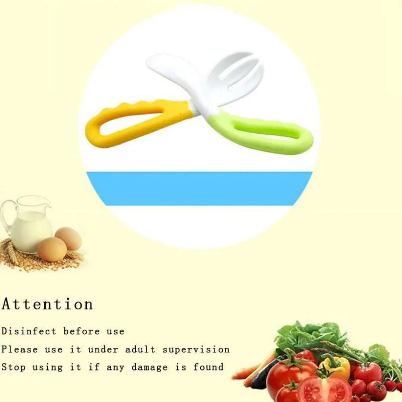 2 шт./лот высококачественные детские наборы ложек для самостоятельного кормления