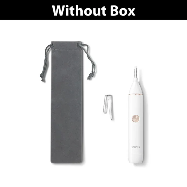 no box Xiaomi Mi, Soocas, триммер для волос в носу, IPX5, водонепроницаемый, для мытья тела, машинка для стрижки бровей, беспроводная, носовой очиститель для мужчин, wo men - Цвет: no box