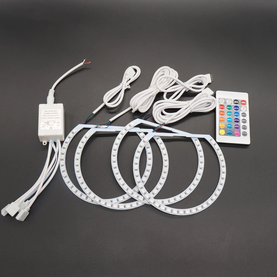 Лидер продаж светодиодный налобный фсветильник ангельские глазки 42 RGB 5050 SMD с