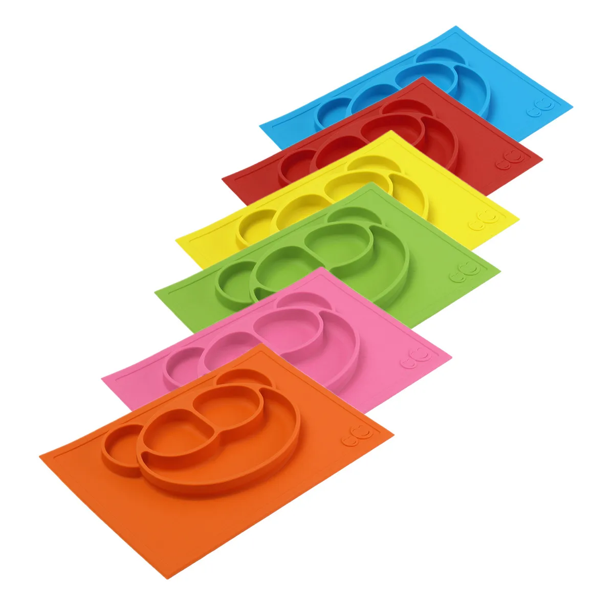 Разделить блюдо чаша Таблички Новый Дети Еда столовых Цельный силиконовый