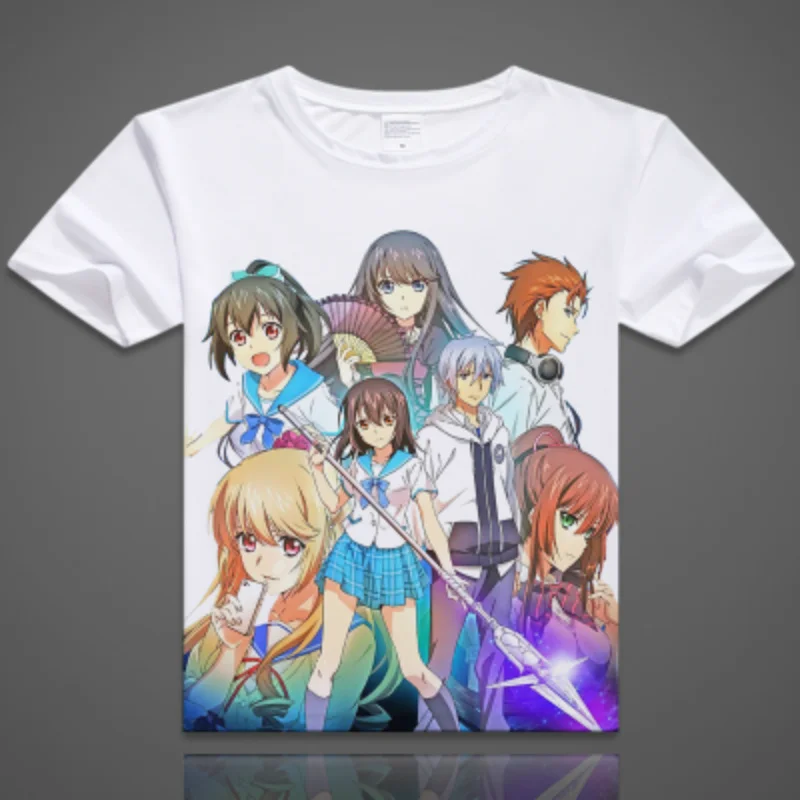 Аниме STRIKE THE BLOOD футболка Akatsuki Kojou косплей костюм унисекс Мягкая Белая