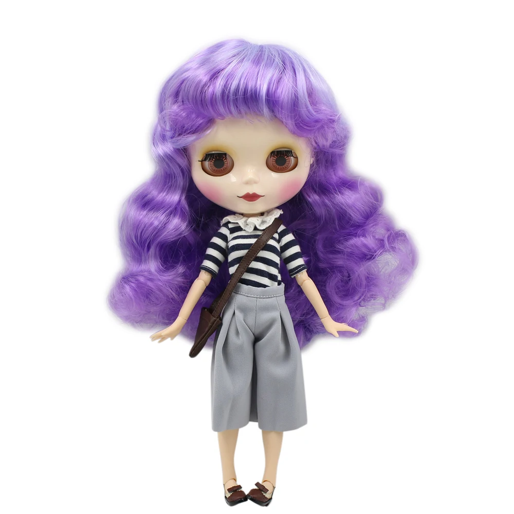 Кукла Blyth ICY DBS 1/6 Обнаженная кукла кудрявые смешанные цвета пурпурные и синие