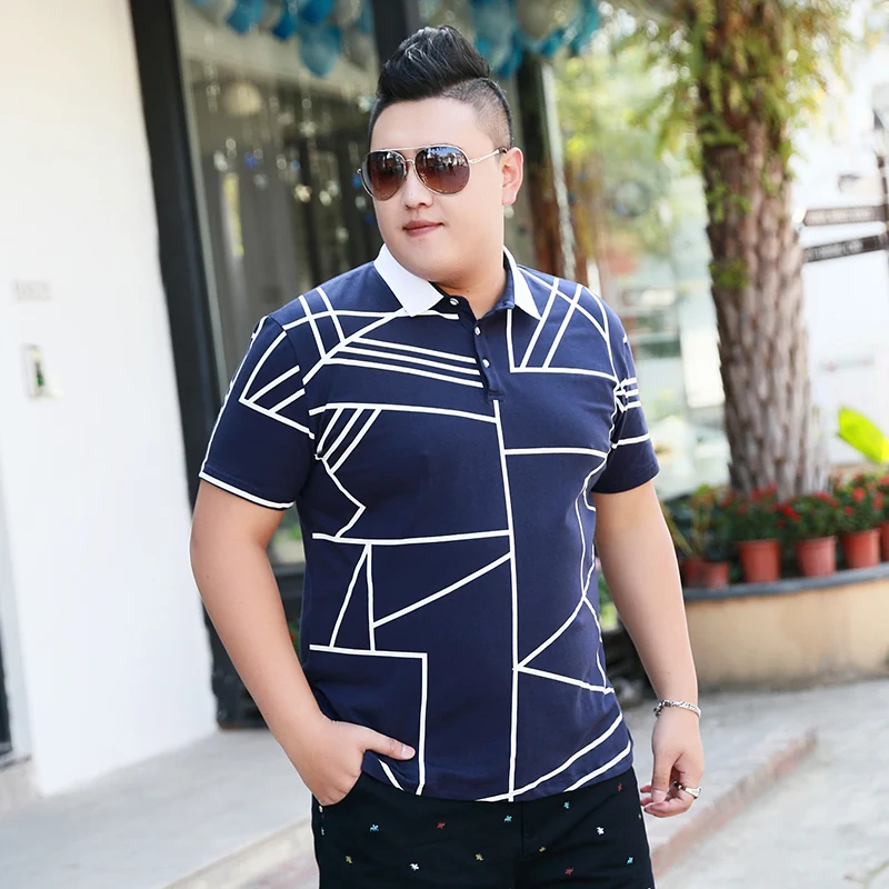 Бренд 2XL-7XL плюс размер рубашка поло мужская Свободная летняя большая Мужская 4XL 5XL