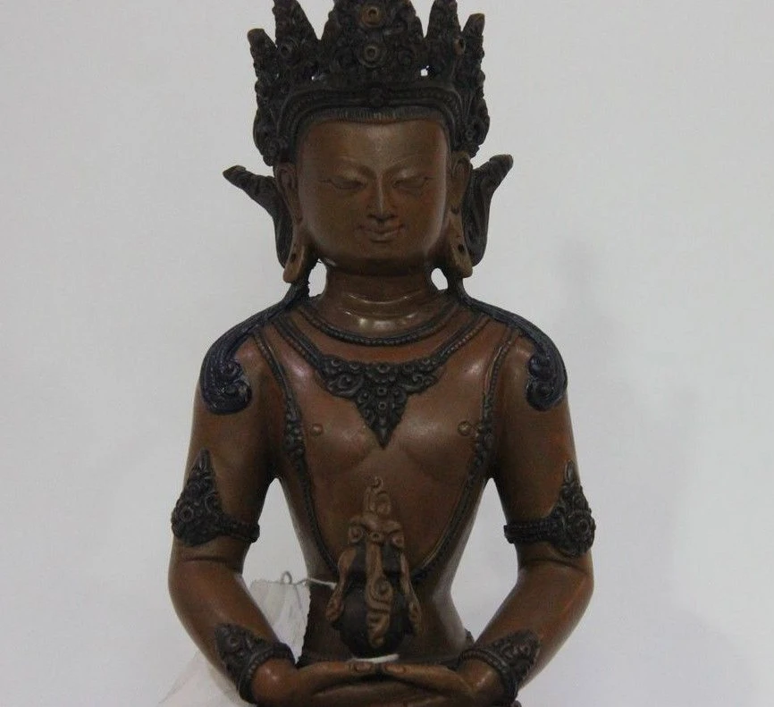 Tibet Temple Buddhism Red Copper Sakyamuni Amitabha Amitayus Buddha of Longevity | Дом и сад