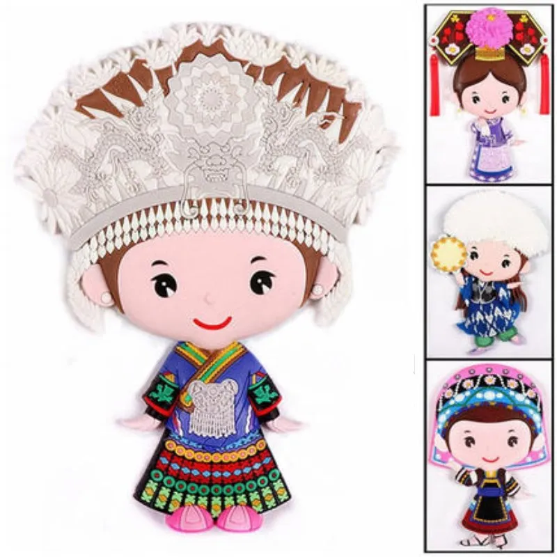 

Fridge Stickers National Characters Magnetic Stickers Chinese Style Features Creative Gifts Home Decorations