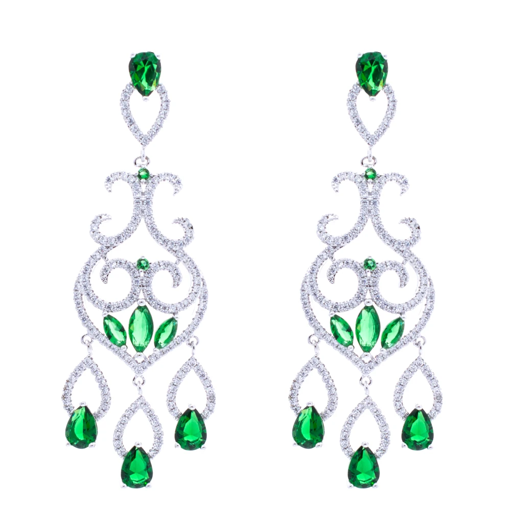 

New AAA CZ Dangle Earring Bridal Earrings Wedding Jewelry Accessories Bridsmaid Gifts RFE2514X