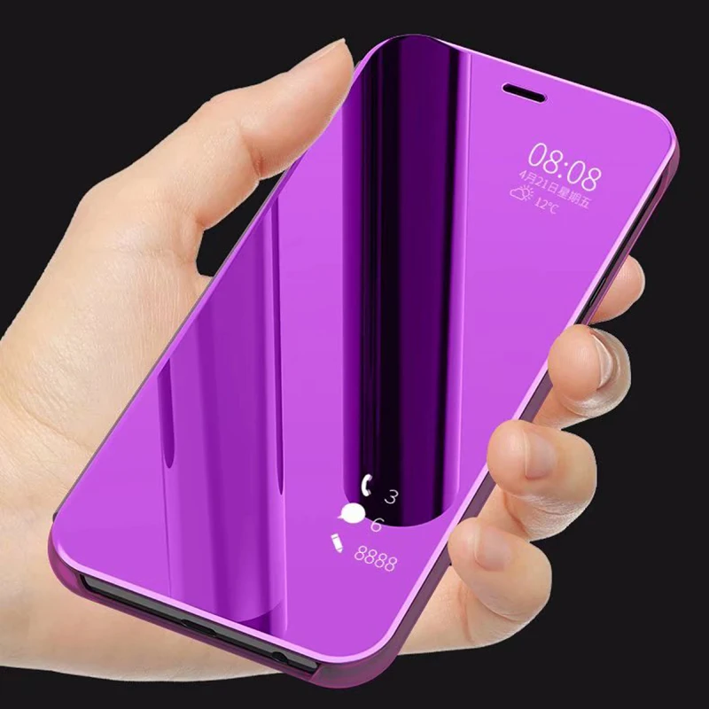 Роскошные защелкивающийся чехол с зеркальным покрытием для samsung galaxy A6 2018 дело