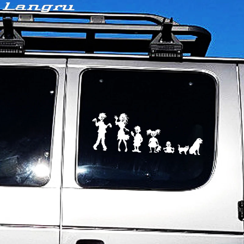 Langru Горячая Распродажа семейная наклейка зомби на бампер наклейки для