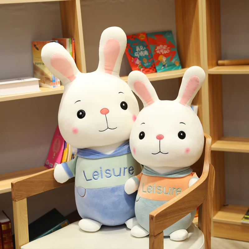 

New 1pc 30-80cm Lovely Little White Rabbit plush toy rabbit bed cloth doll Girl Doll pillow baby birthday gift Christmas