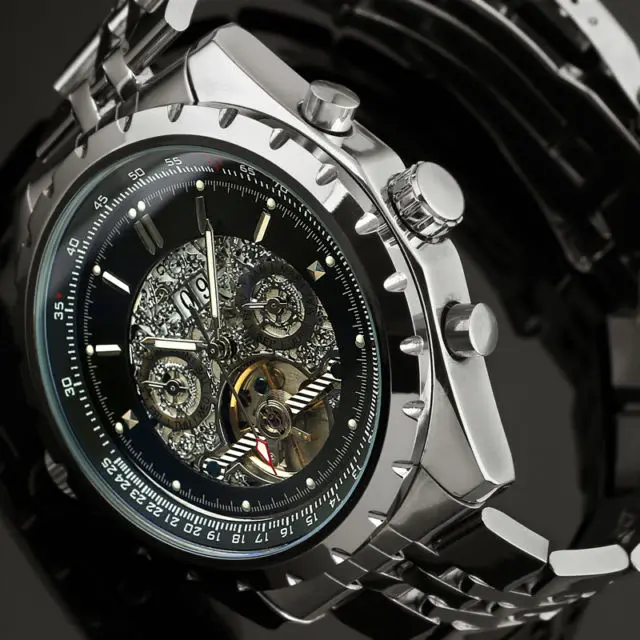 Jargar циферблат черный 6 дюймов автоматический с турбийоном | Наручные часы