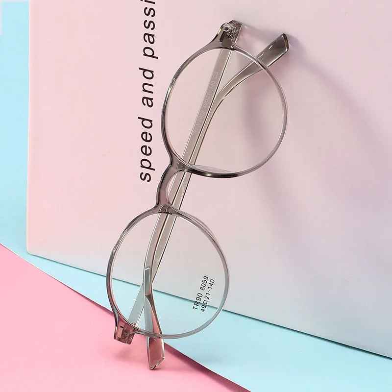 TR90 Женская круглая оправа с заклепками большая для очков мужские ретро очки