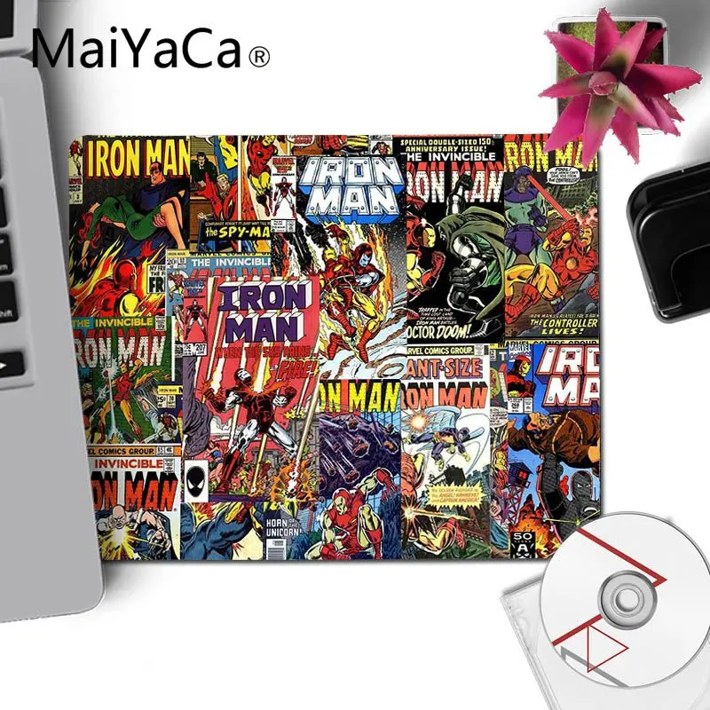 No Lock Edge18x22cm MaiYaCa Лидер продаж Мстители Marvel Comics маленькие игровые коврики для мыши Настольный коврик DIY дизайн игровая мышь подкладка для коврика для ПК ноутбук - Цвет: No Lock Edge18x22cm