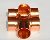10pcslotinner d6mm thickness0 5mm international standard copper welding tee pipe refrigeration accessories