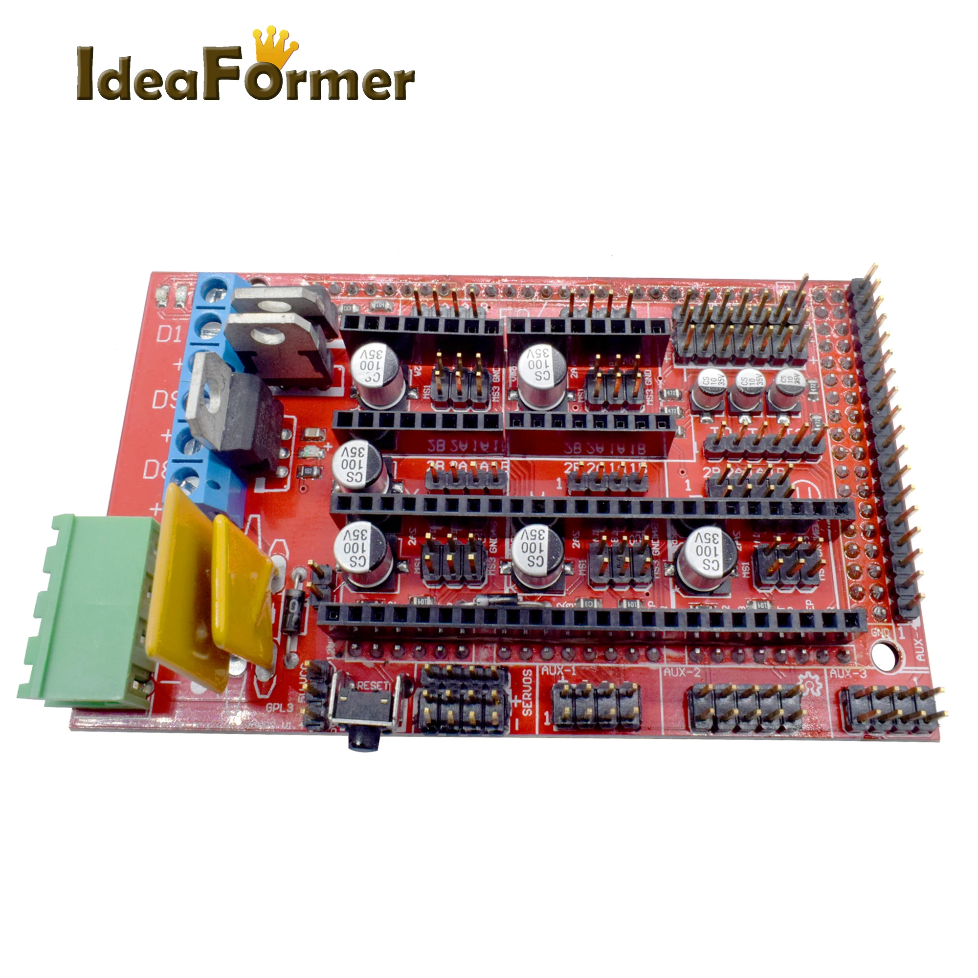 RAMPS 1,4 Управление доска Панель части материнской платы 3D принтеры Запчасти щит красные, черные Ramps1.4 Панели аксессуары
