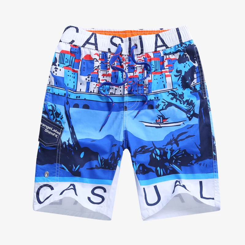 Пляжные шорты для мальчиков спортивные детские пляжные лето 2018 детский