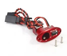 Miracle Овальный выключатель питания из алюминиевого сплава с кабелями Futaba / JR