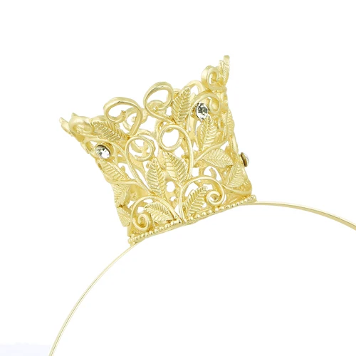 TDQUEEN тиары и короны Позолоченные Свадебные расчески для волос ювелирные изделия милые девушки принцесса головная повязка новые детские фото аксессуары для волос - Окраска металла: KH011605